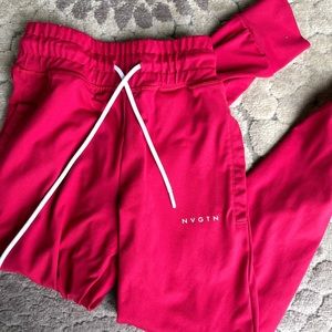Red NVGTN Joggers